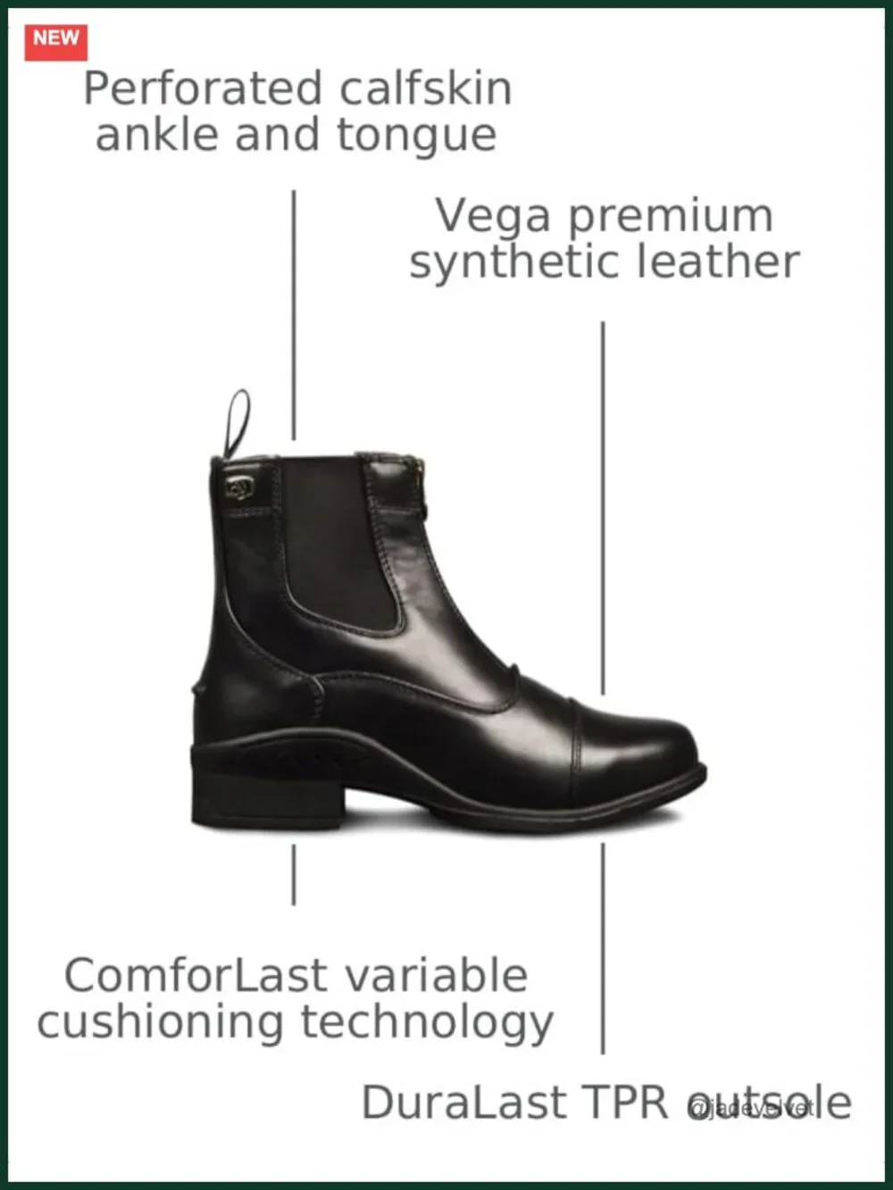 Kids' Equestrian Paddock Boots - Lightweight Horse Riding Shoes with Front Zip,